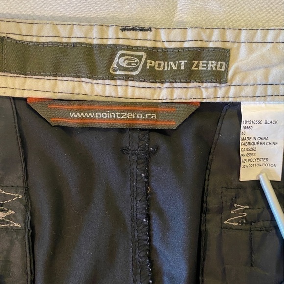 Point Zero Cargo Board Shorts Black Mens  40 - Picture 12 of 13